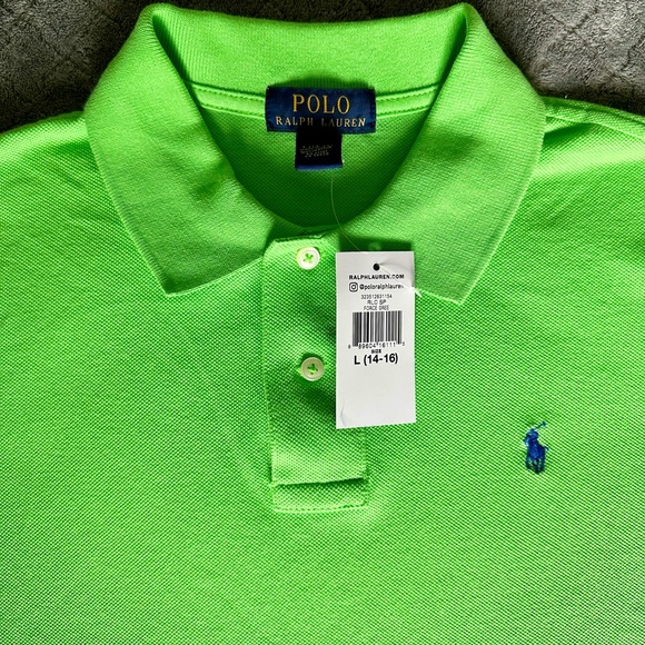 Polo Ralph Lauren Other - Polo Ralph Lauren Boys Polo Shirt New with Tag Green Size L (14-16)